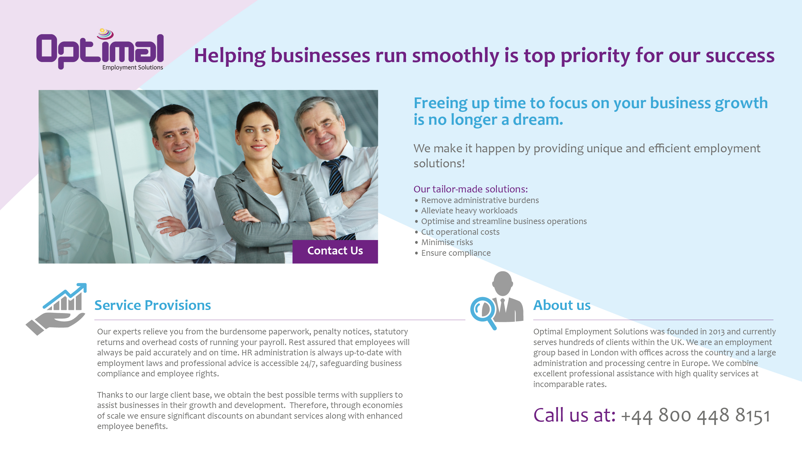 Optimal Employment Solutions